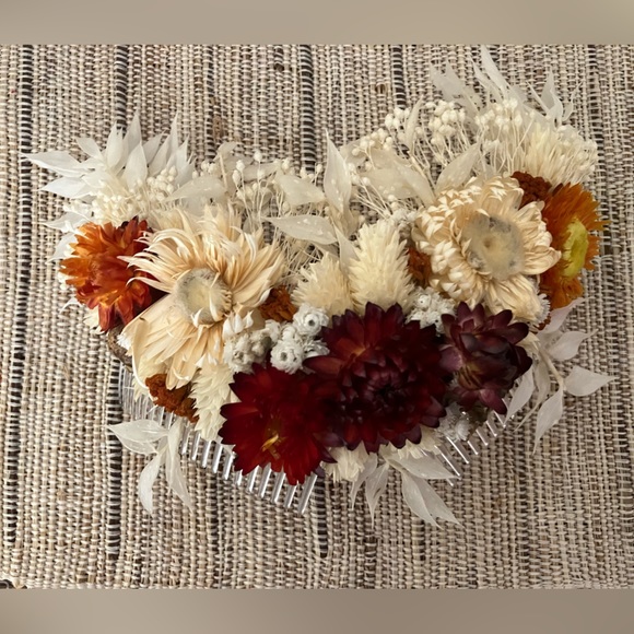 Dried flower hair comb - Picture 2 of 6